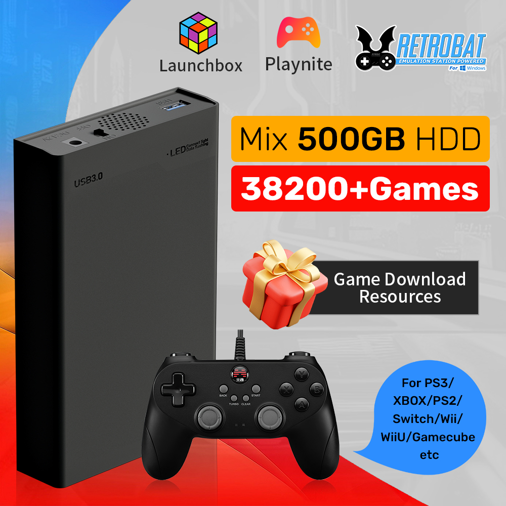 Gaming Console Os - Игровой HDD 500 ГБ Retrobat &