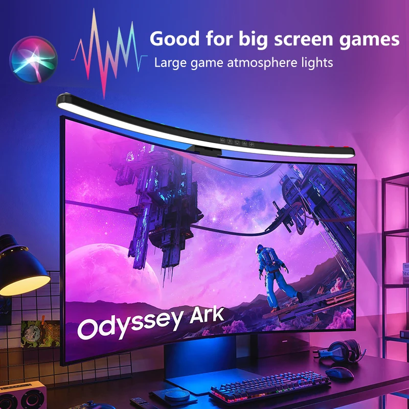 Gaming Console Desk - Светодиодная RGB-лампа для монитора с музыкальным